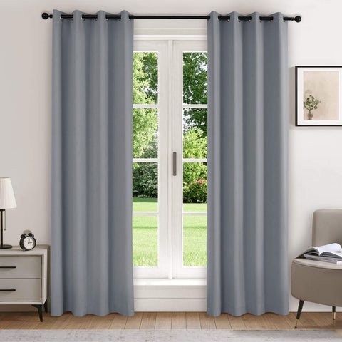 223 Extra Long 100% Blackout Velvet Drape, 280gsm Lightweight Polyester Grommet 1 Panel