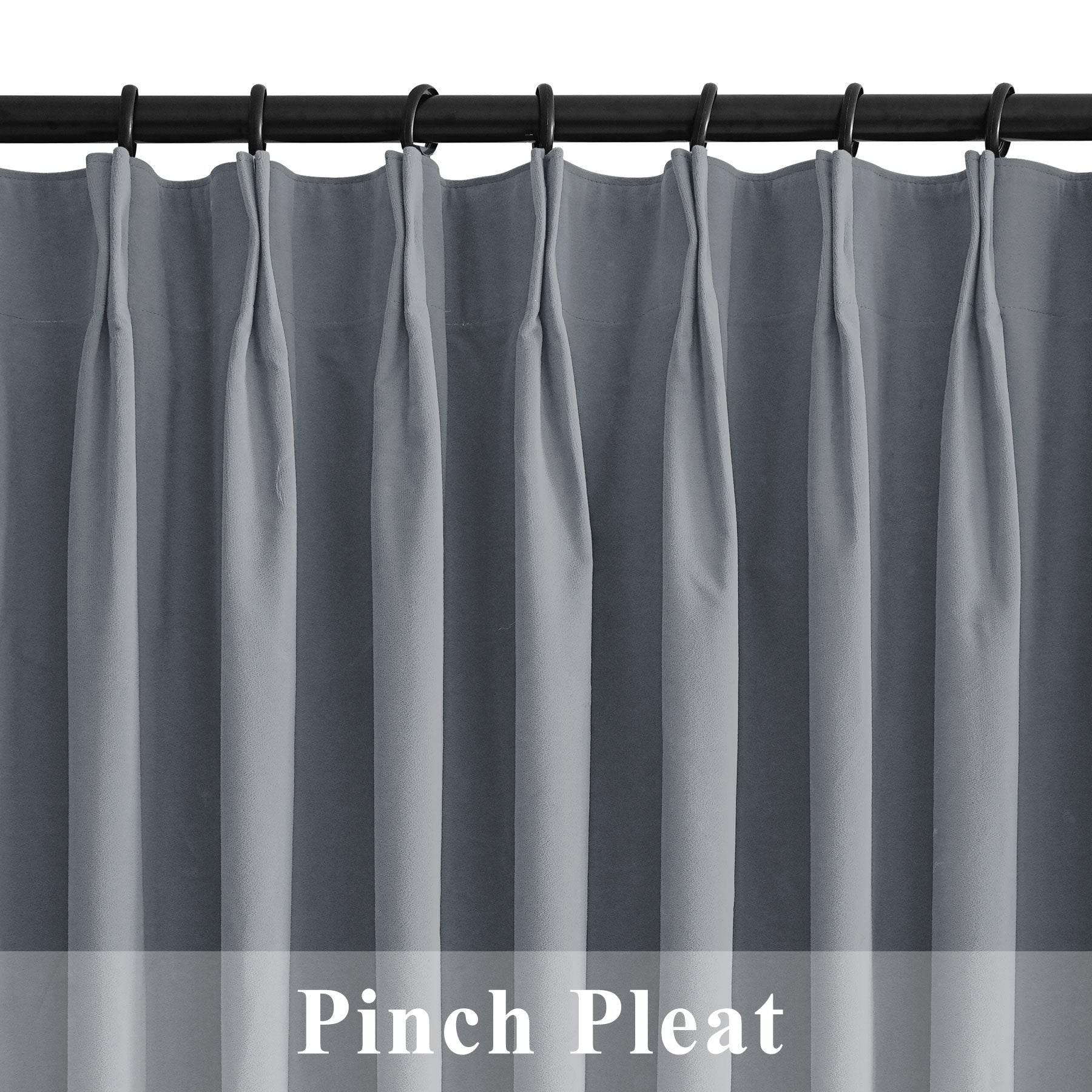 223 Premium 100% Blackout Velvet Drape 280gsm Pinch Pleat - Cololeaf -- #7 Beige