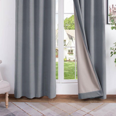 223 Premium 100% Blackout Velvet Drape 280gsm Pinch Pleat - Cololeaf -- #7 Beige