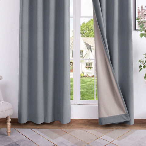 223 Premium 100% Blackout Velvet Drape, 280gsm Polyester Multiple Headers 1 Panel