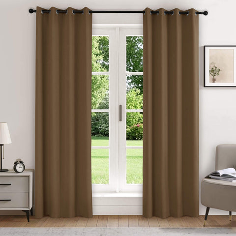 223 Extra Long 100% Blackout Velvet Drape, 280gsm Lightweight Polyester Grommet 1 Panel