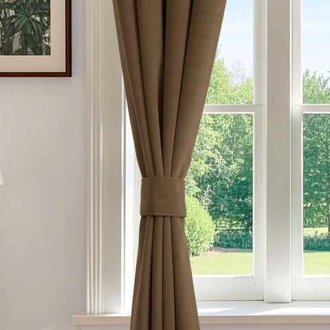 223 Premium 100% Blackout Velvet Drape, 280gsm Polyester Multiple Headers 1 Panel