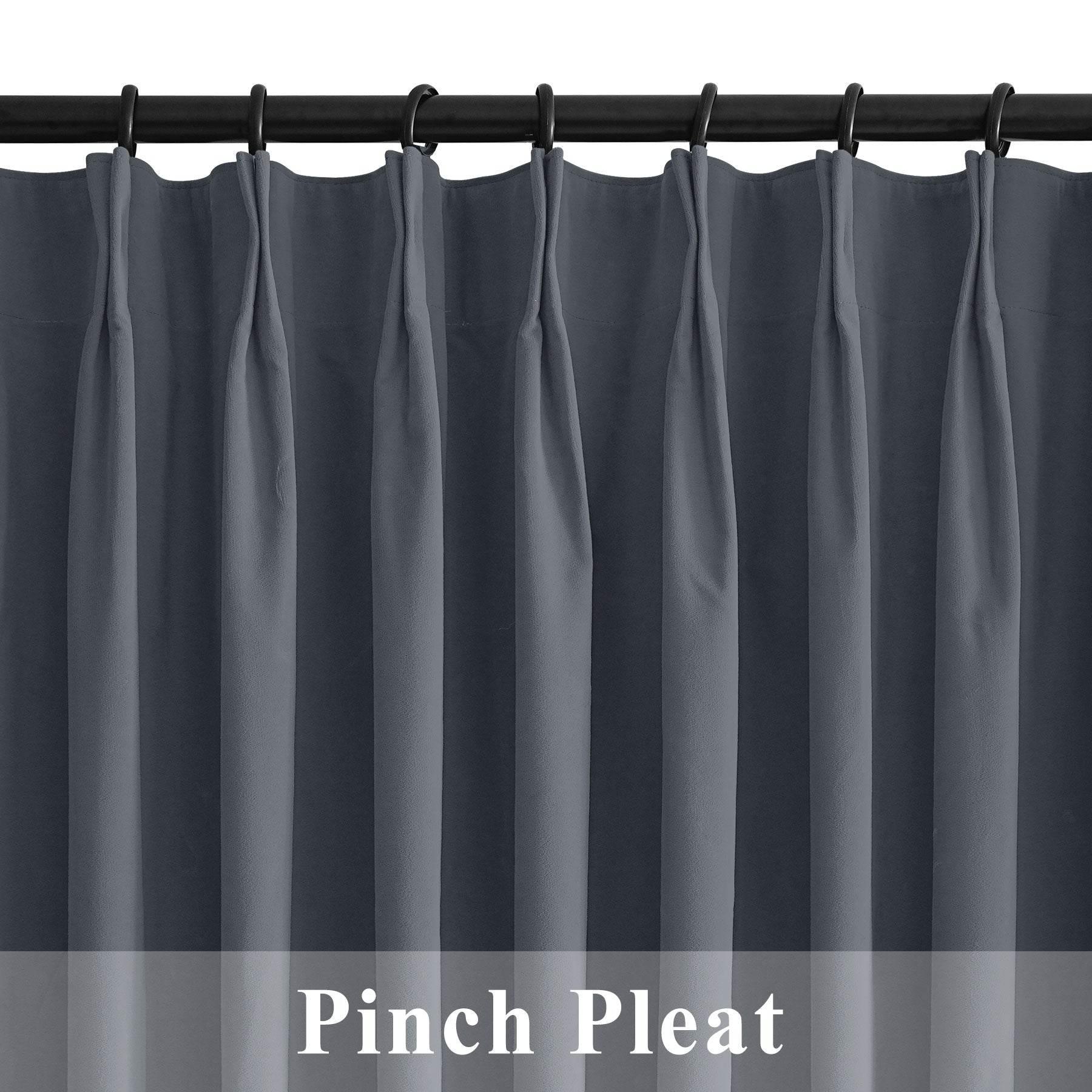 223 Premium 100% Blackout Velvet Drape 280gsm Pinch Pleat - Cololeaf -- #7 Beige