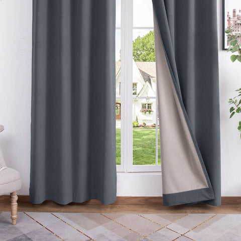 223 Premium 100% Blackout Velvet Drape 280gsm Pinch Pleat - Cololeaf -- #7 Beige