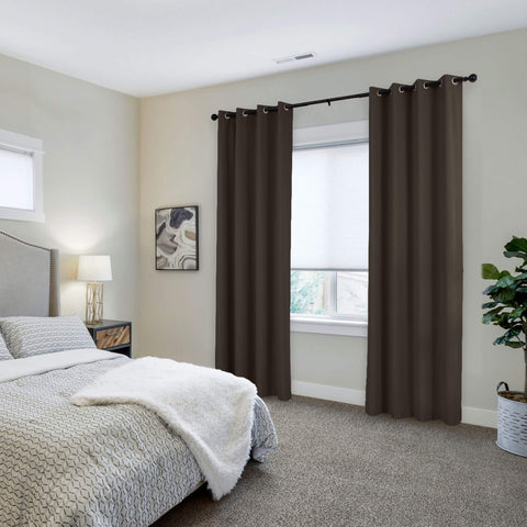 223 Extra Long 100% Blackout Velvet Drape, 280gsm Lightweight Polyester Grommet 1 Panel
