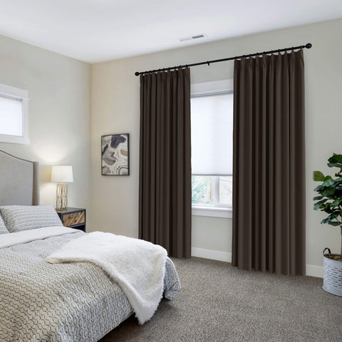 223 Soft Velvet Drape 100% Blackout for Home Theater Flat Hooks 1 Panel