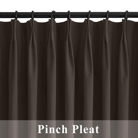 223 Premium 100% Blackout Velvet Drape 280gsm Pinch Pleat - Cololeaf -- #7 Beige