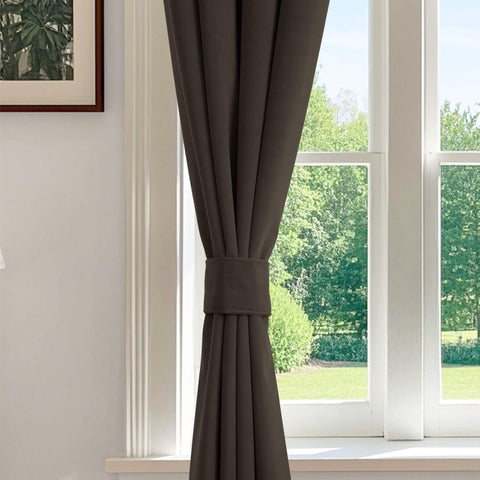 223 Extra Long 100% Blackout Velvet Drape, 280gsm Lightweight Polyester Grommet 1 Panel