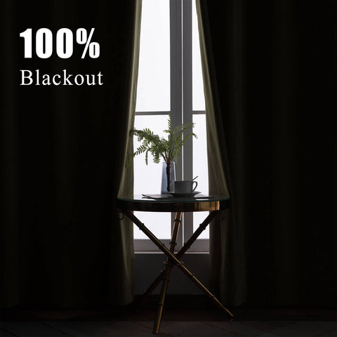 223 Soft Velvet Drape 100% Blackout for Home Theater Flat Hooks 1 Panel