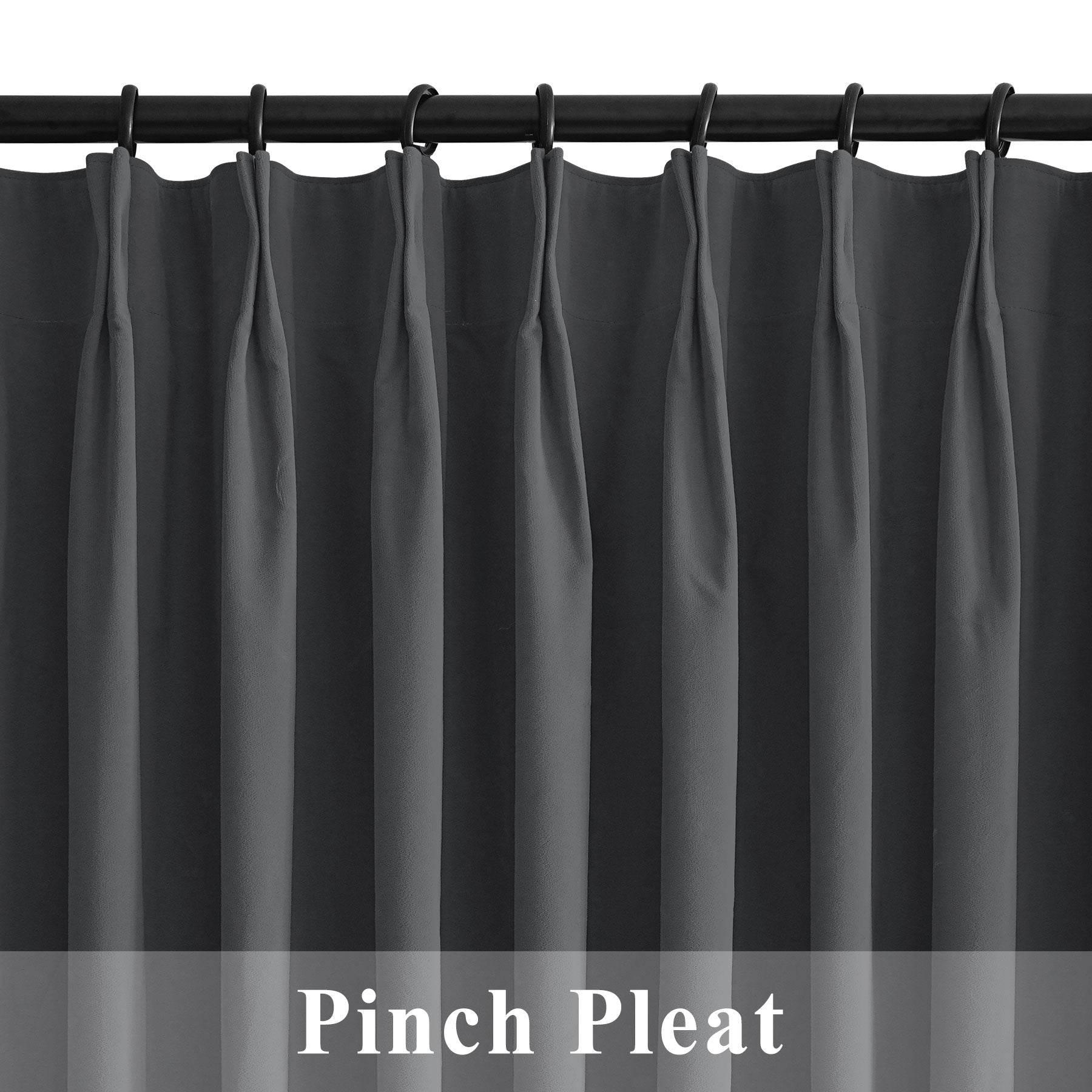223 Premium 100% Blackout Velvet Drape 280gsm Pinch Pleat - Cololeaf -- #7 Beige