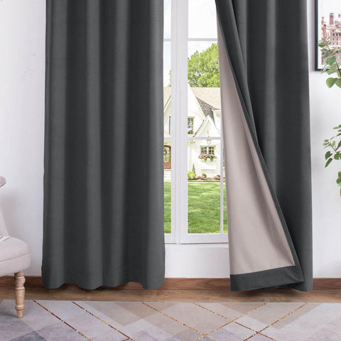 223 Premium 100% Blackout Velvet Drape 280gsm Pinch Pleat - Cololeaf -- #7 Beige