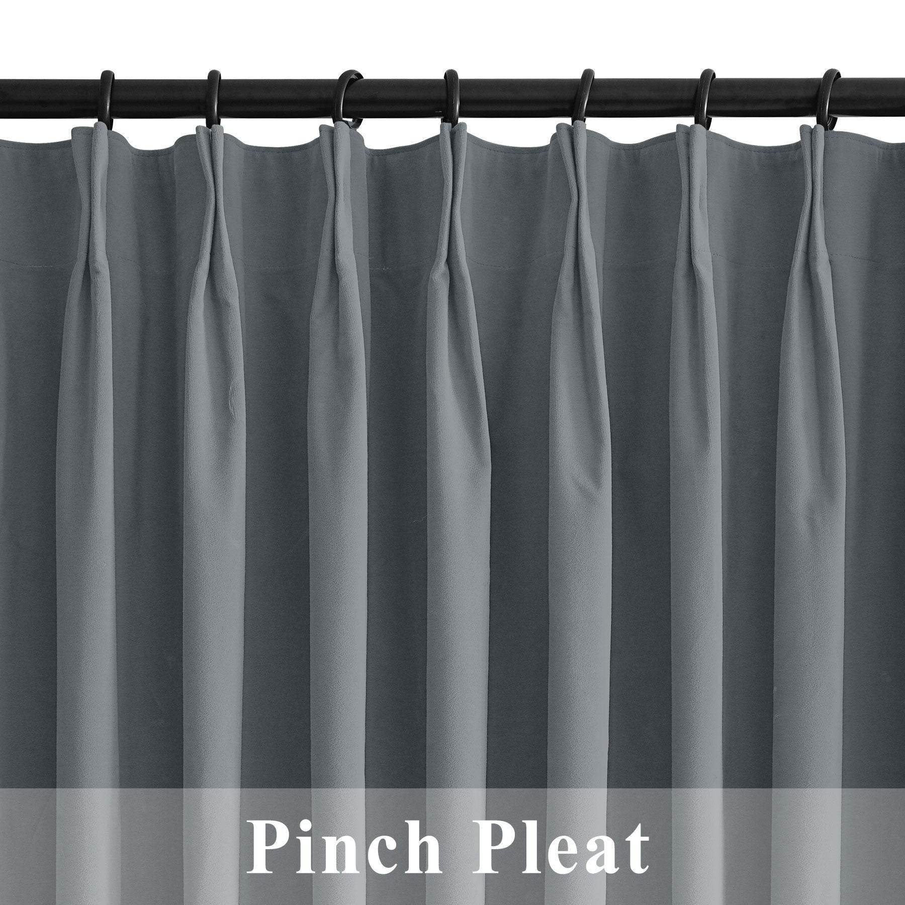 223 Premium 100% Blackout Velvet Drape 280gsm Pinch Pleat - Cololeaf -- #7 Beige