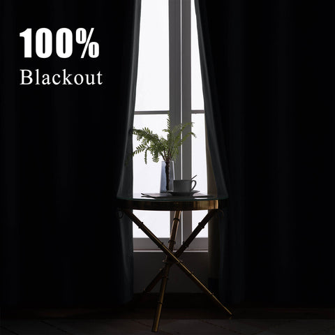 223 Premium 100% Blackout Velvet Drape, 280gsm Polyester Multiple Headers 1 Panel