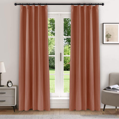 223 Soft Velvet Drape 100% Blackout for Home Theater Flat Hooks 1 Panel