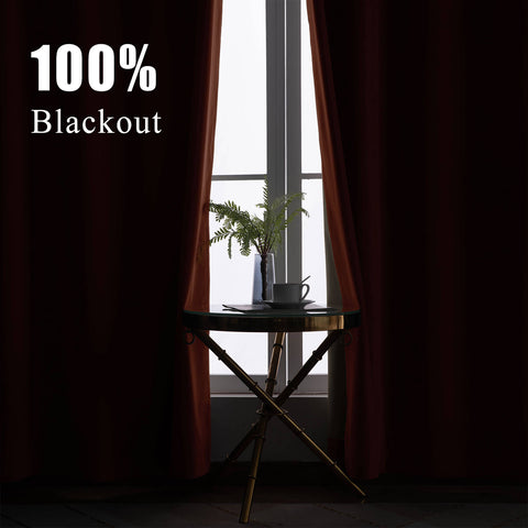 223 Soft Velvet Drape 100% Blackout for Home Theater Flat Hooks 1 Panel