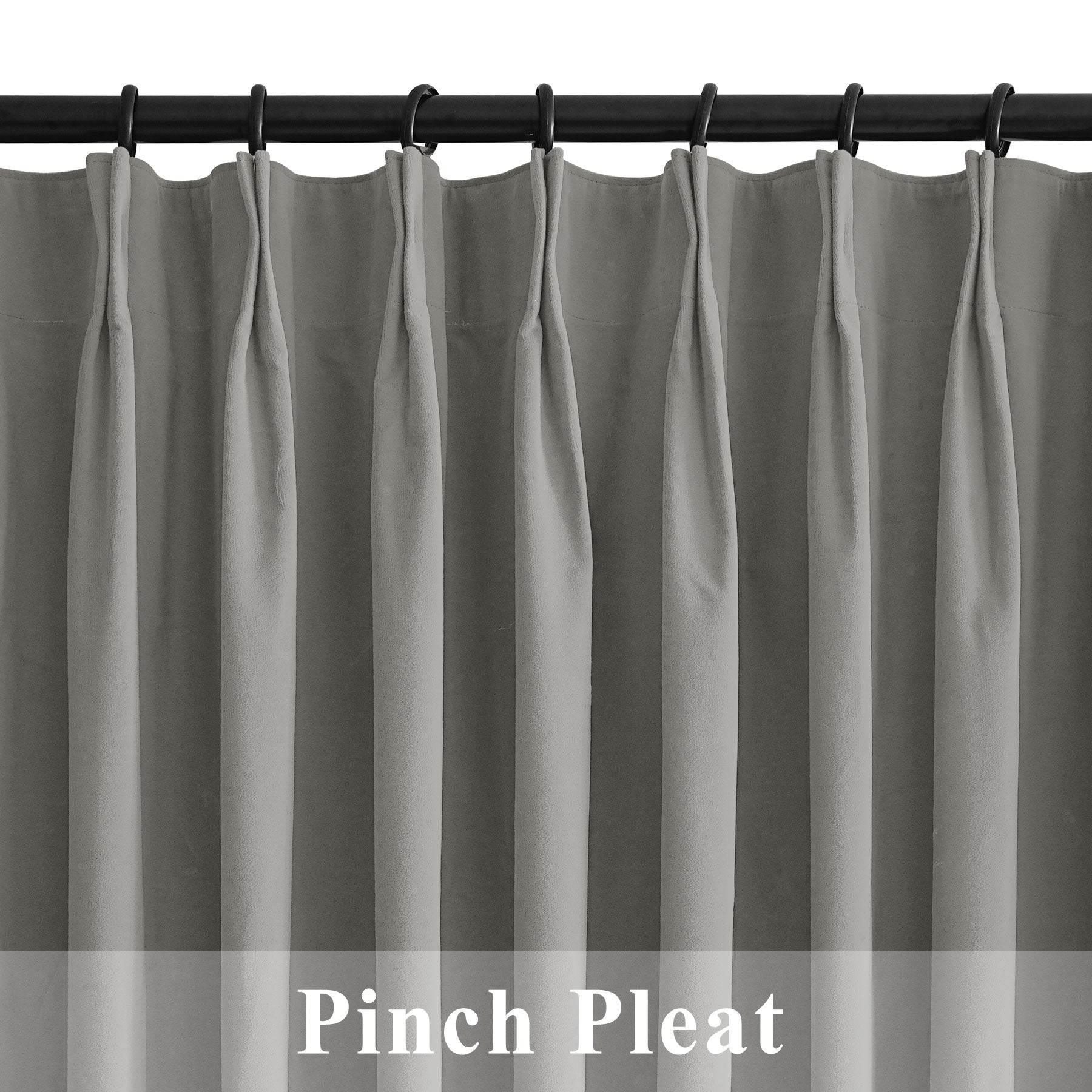 223 Premium 100% Blackout Velvet Drape 280gsm Pinch Pleat - Cololeaf -- #7 Beige