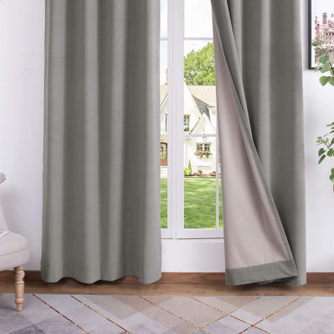 223 Premium 100% Blackout Velvet Drape, 280gsm Polyester Multiple Headers 1 Panel