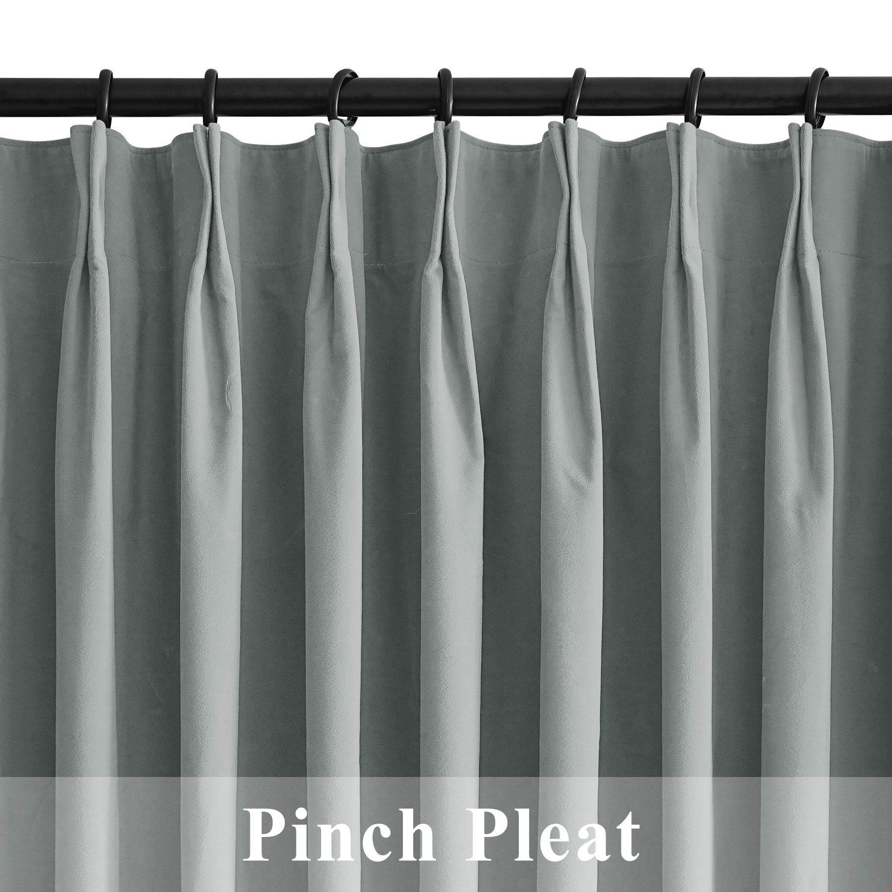 223 Premium 100% Blackout Velvet Drape 280gsm Pinch Pleat - Cololeaf -- #7 Beige