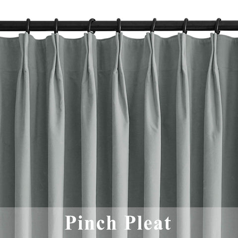 223 Premium 100% Blackout Velvet Drape 280gsm Pinch Pleat - Cololeaf -- #7 Beige