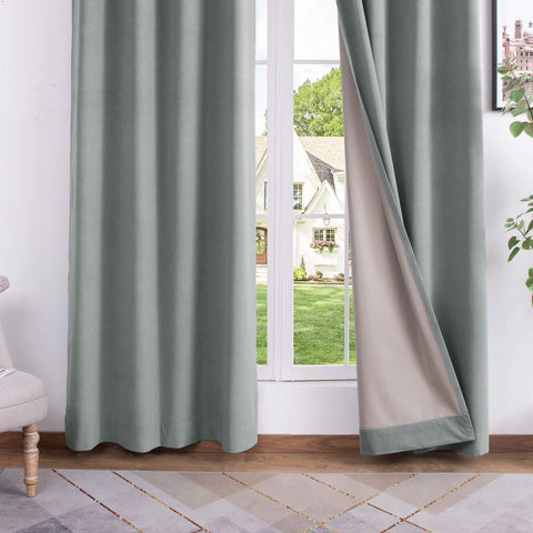 223 Premium 100% Blackout Velvet Drape, 280gsm Polyester Multiple Headers 1 Panel