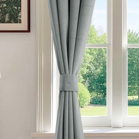 223 Extra Long 100% Blackout Velvet Drape, 280gsm Lightweight Polyester Grommet 1 Panel