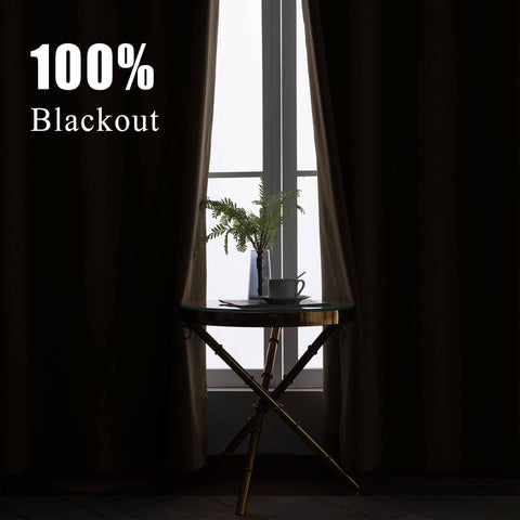 223 Extra Long 100% Blackout Velvet Drape, 280gsm Lightweight Polyester Grommet 1 Panel