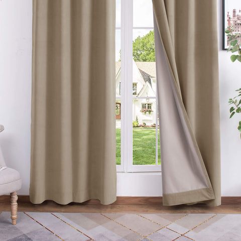 223 Soft Velvet Drape 100% Blackout for Home Theater Flat Hooks 1 Panel