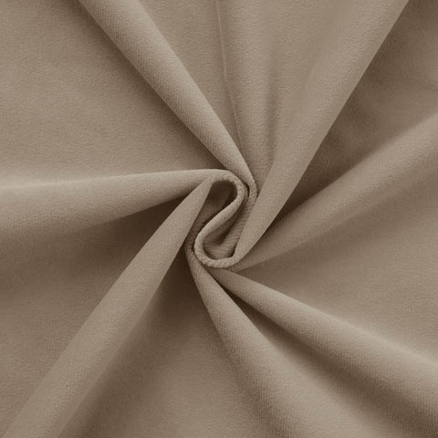 223 Premium 100% Blackout Velvet Drape 280gsm Pinch Pleat - Cololeaf -- #7 Beige