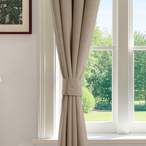 223 Extra Long 100% Blackout Velvet Drape, 280gsm Lightweight Polyester Grommet 1 Panel