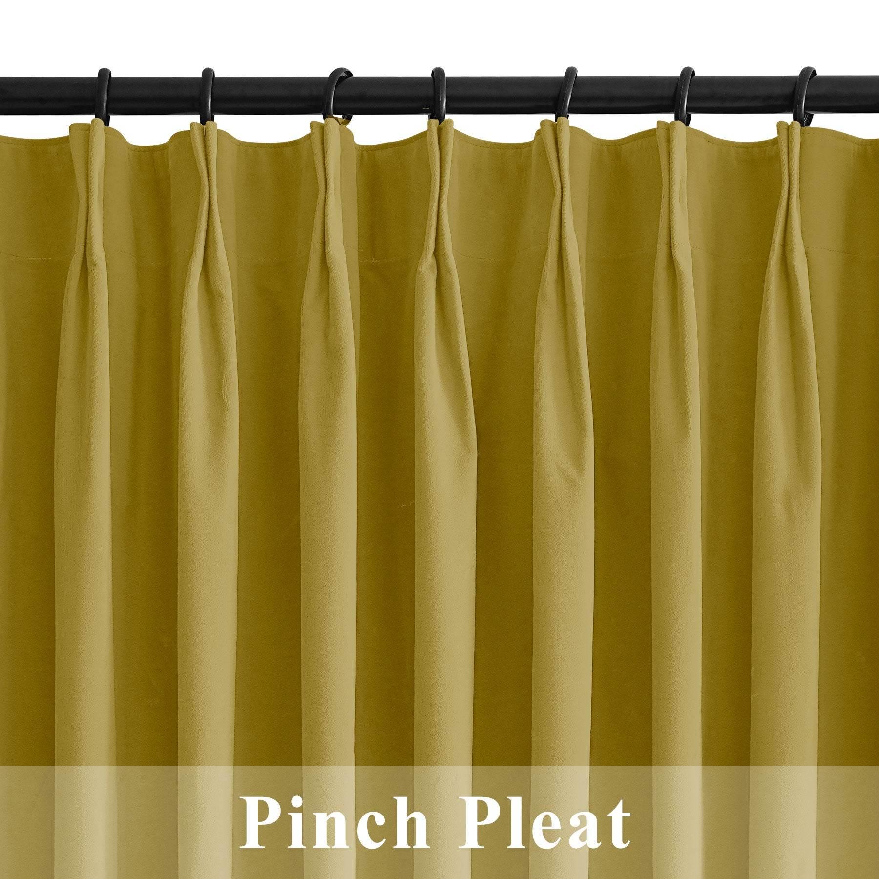 223 Premium 100% Blackout Velvet Drape 280gsm Pinch Pleat - Cololeaf -- #7 Beige