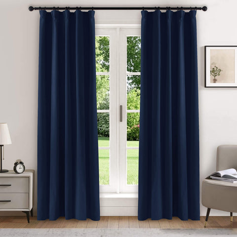 223 Soft Velvet Drape 100% Blackout for Home Theater Flat Hooks 1 Panel