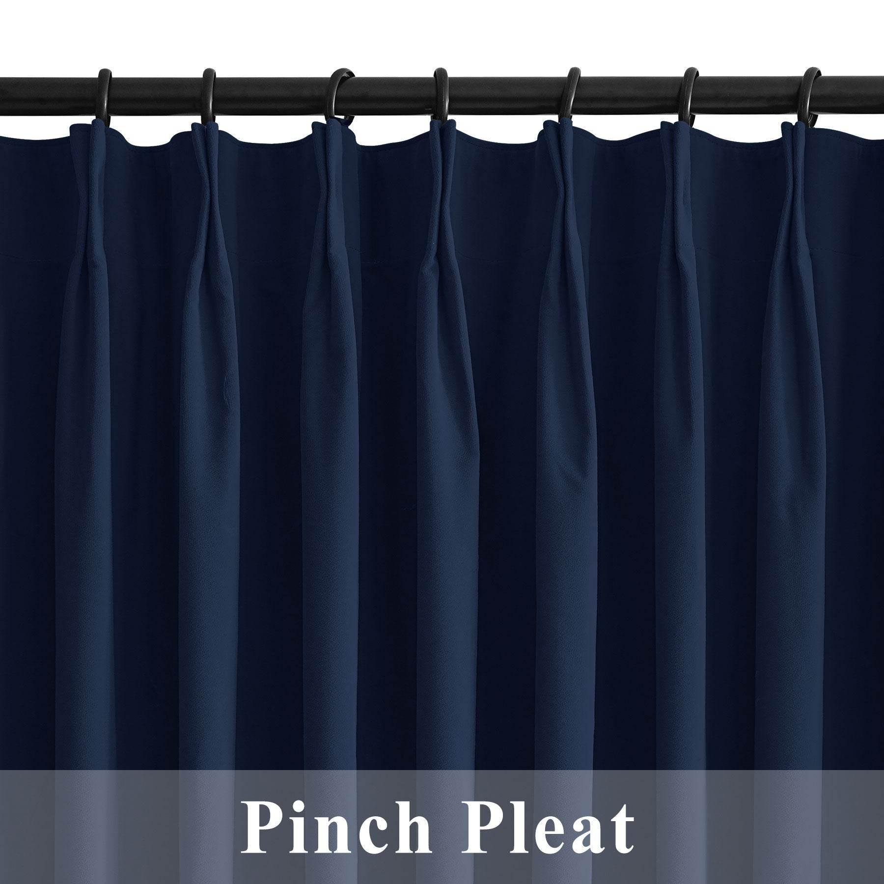223 Premium 100% Blackout Velvet Drape 280gsm Pinch Pleat - Cololeaf -- #7 Beige