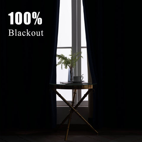 223 Premium 100% Blackout Velvet Drape, 280gsm Polyester Multiple Headers 1 Panel