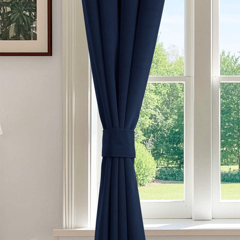 223 Extra Long 100% Blackout Velvet Drape, 280gsm Lightweight Polyester Grommet 1 Panel