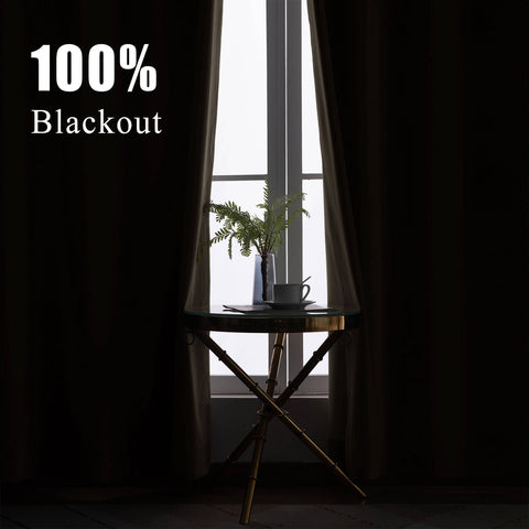 223 Premium 100% Blackout Velvet Drape, 280gsm Polyester Multiple Headers 1 Panel