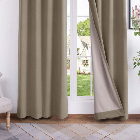 223 Premium 100% Blackout Velvet Drape, 280gsm Polyester Multiple Headers 1 Panel