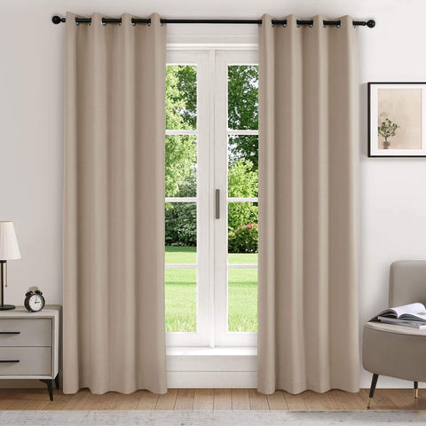 223 Extra Long 100% Blackout Velvet Drape, 280gsm Lightweight Polyester Grommet 1 Panel