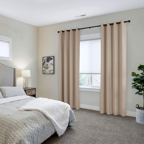 223 Extra Long 100% Blackout Velvet Drape, 280gsm Lightweight Polyester Grommet 1 Panel