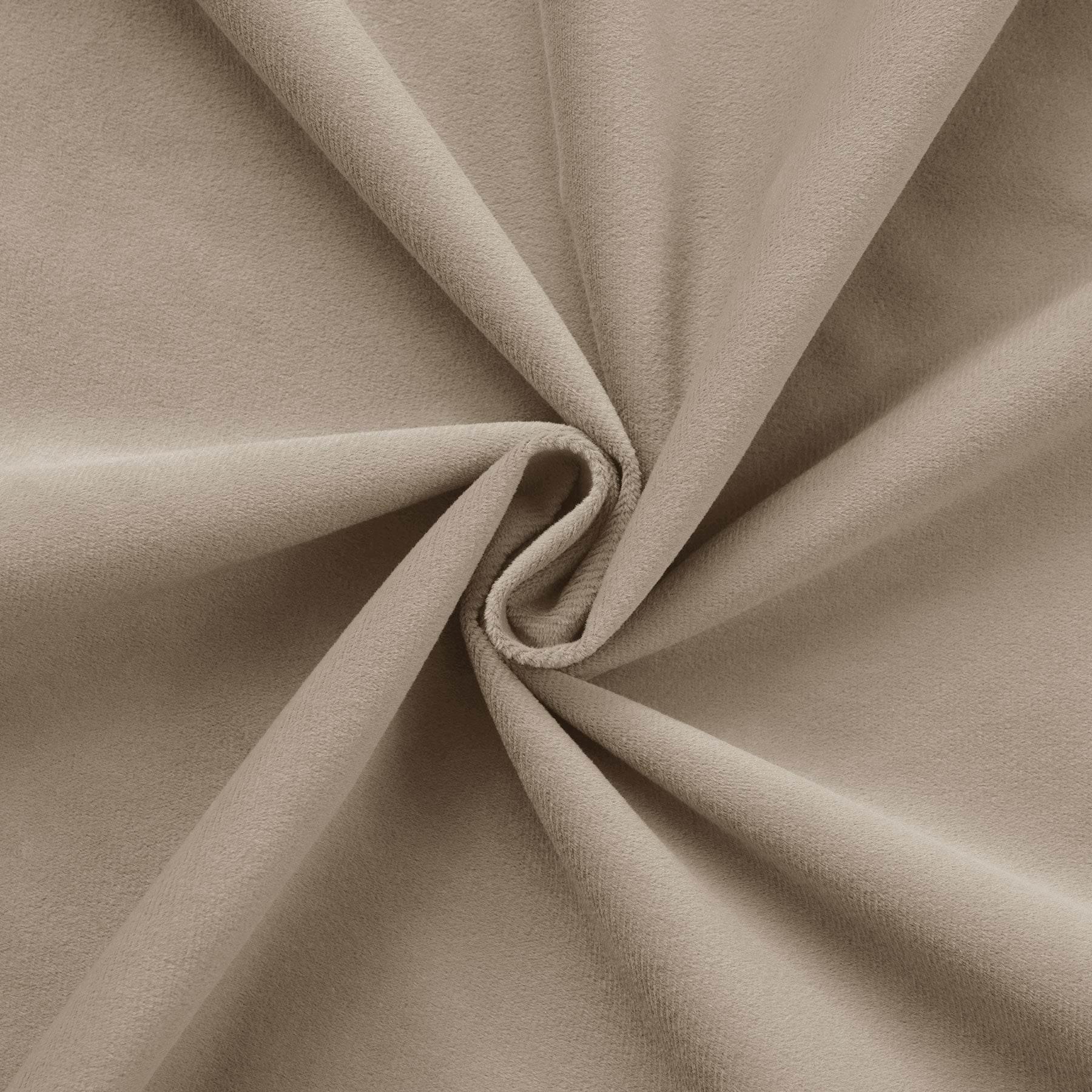 223 Premium 100% Blackout Velvet Drape 280gsm Pinch Pleat - Cololeaf -- #7 Beige