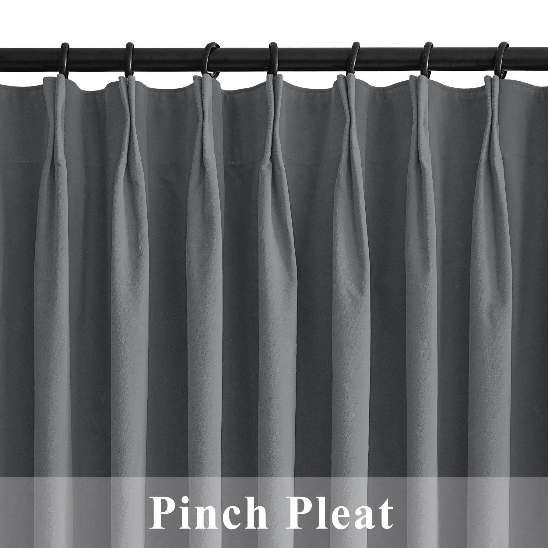 223 Premium 100% Blackout Velvet Drape 280gsm Pinch Pleat - Cololeaf -- #7 Beige