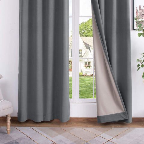 223 Premium 100% Blackout Velvet Drape, 280gsm Polyester Multiple Headers 1 Panel