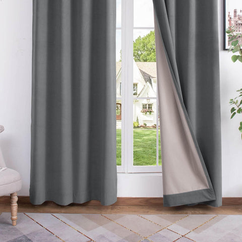 223 Premium 100% Blackout Velvet Drape 280gsm Pinch Pleat - Cololeaf -- #7 Beige