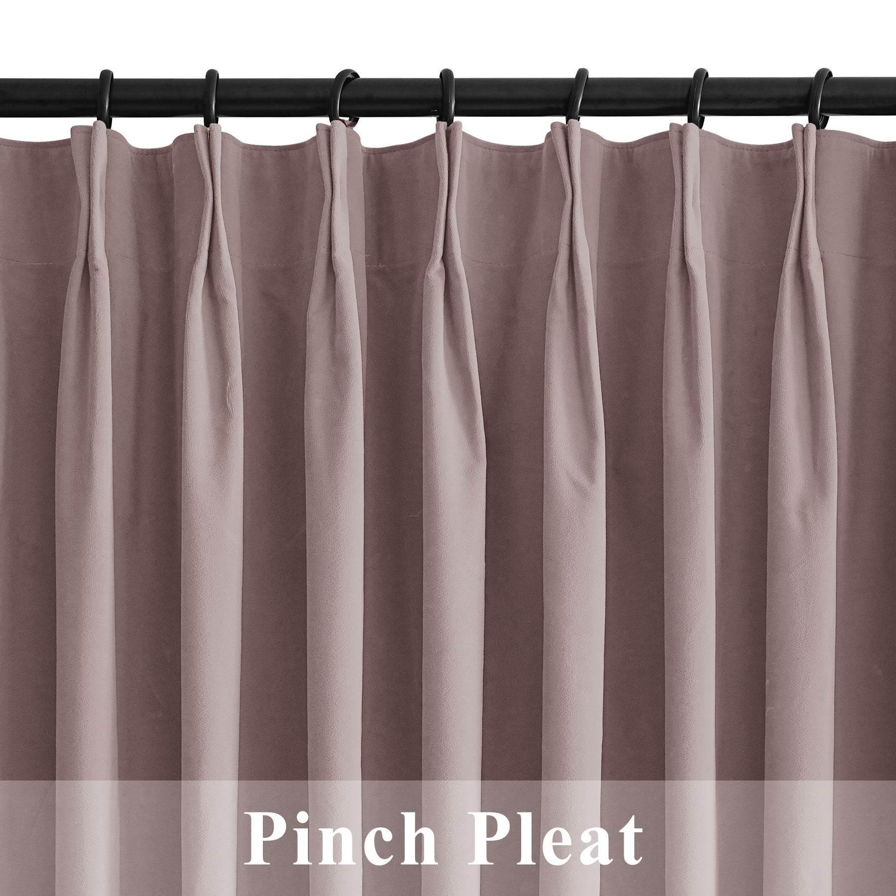 223 Premium 100% Blackout Velvet Drape 280gsm Pinch Pleat - Cololeaf -- #7 Beige