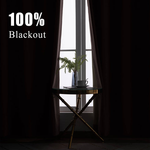 223 Extra Long 100% Blackout Velvet Drape, 280gsm Lightweight Polyester Grommet 1 Panel
