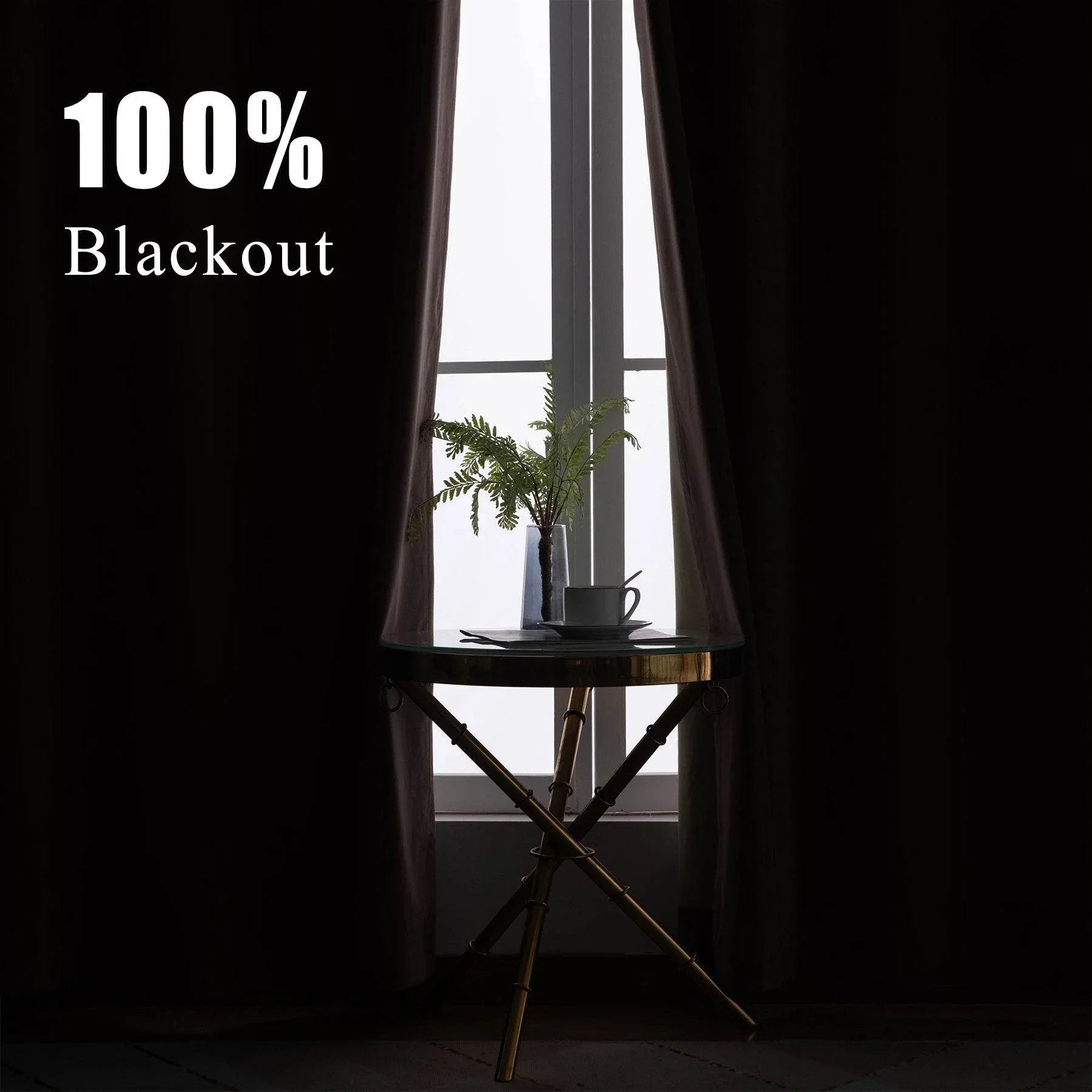 223 Premium 100% Blackout Velvet Drape 280gsm Pinch Pleat - Cololeaf -- #7 Beige
