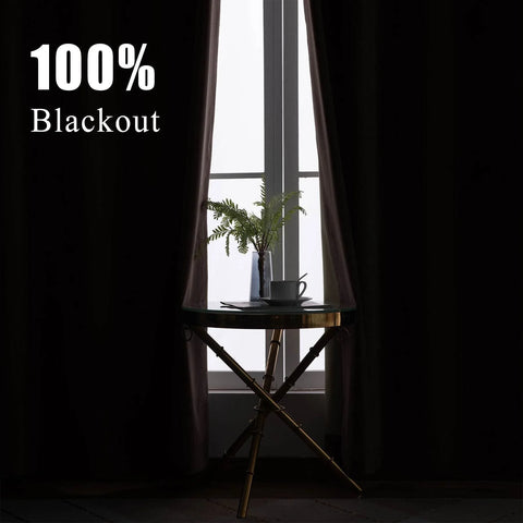 223 Premium 100% Blackout Velvet Drape 280gsm Pinch Pleat - Cololeaf -- #7 Beige