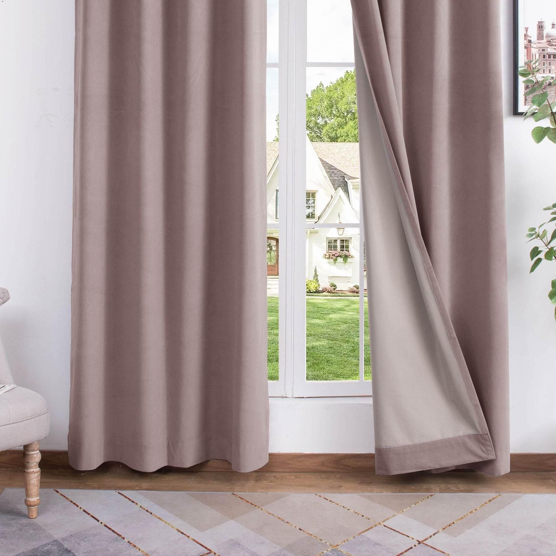 223 Premium 100% Blackout Velvet Drape 280gsm Pinch Pleat - Cololeaf -- #7 Beige