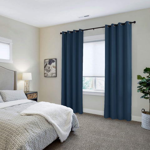 223 Extra Long 100% Blackout Velvet Drape, 280gsm Lightweight Polyester Grommet 1 Panel