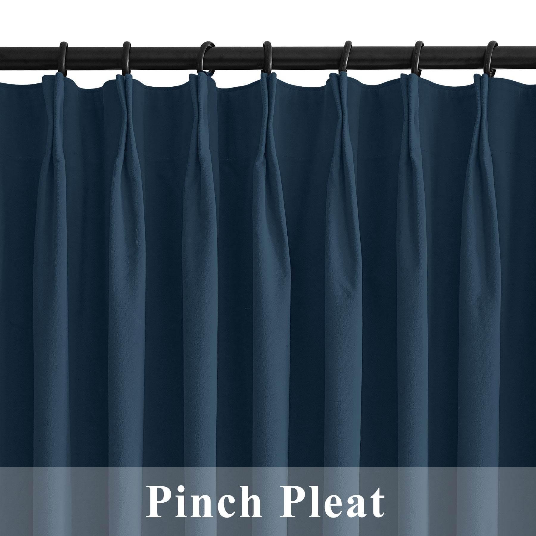 223 Premium 100% Blackout Velvet Drape 280gsm Pinch Pleat - Cololeaf -- #7 Beige