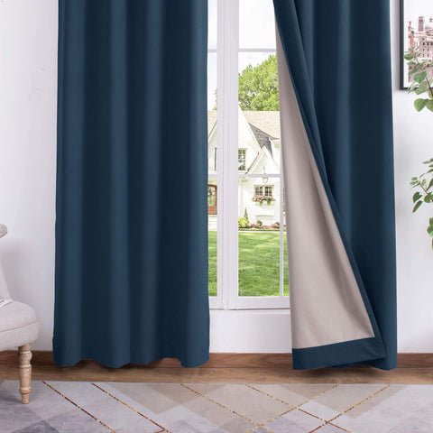 223 Extra Long 100% Blackout Velvet Drape, 280gsm Lightweight Polyester Grommet 1 Panel